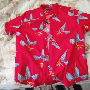 New Red Floral Shirt